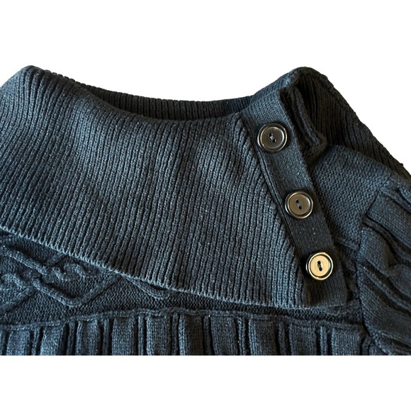 BCX Black Short Sleeve Sweater Dress Womens Size L - Picture 3 of 11